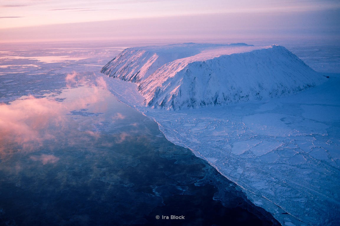 Aerial of Little Diomede Island